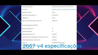 XEON E5 2680 V4 VS E5 2667 V4 Comparativo [upl. by Enilecram]