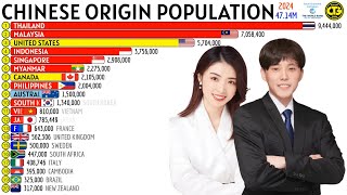 The Countries with the Largest CHINESE ORIGIN POPULATION in the World [upl. by Gridley421]