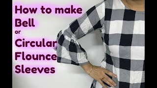 How to make BellCircular Flounce Sleeves [upl. by Maltzman399]