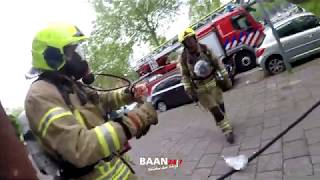 Brandweer Prio 1 woningbrand Rotterdam [upl. by Kaylil668]