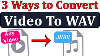 Video to WAV Audio Converter in PC Mobile  Any File Format Video to WAV Audio Converter [upl. by Aivin]