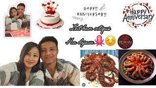 Bam octopus 🐙 ha dejavu  anniversary Celebrating 🍾  couple 💑vlog  SherilinKhongwarchannel [upl. by Ainit]