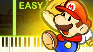 Paper Mario The Thousand Year Door Theme Song  EASY Piano Tutorial [upl. by Salomon]