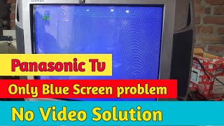 crt tv only blue screen problem  No picture problem in crt tv [upl. by Nelda]