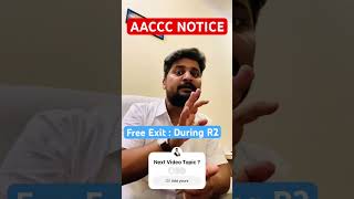 🥳 AACCC Free Exit New Rule aaccc drshlok [upl. by Laeahcim]