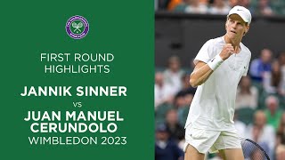 Sinners Dominant Win  Jannik Sinner vs Juan Manuel Cerundolo  Match Highlights  Wimbledon 2023 [upl. by Allene]