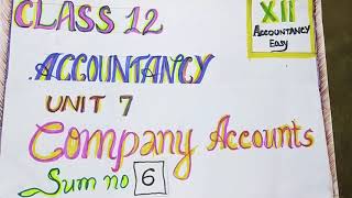 Class 12 Tamilnadu State Board Accountancy Chapter 7  sum no6 [upl. by Rovert]