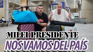 Ganó Milei  Somos los primeros en irnos de la Argentina  Análisis desde el aeropuerto de Ezeiza [upl. by Adolf978]