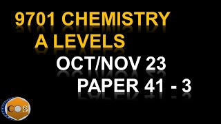 97014143ON23 chemistry A level winter paper4143 octnov 2023 Q3 4 and 5 solved 9701w23qp41 [upl. by Rennerb182]