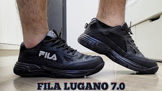 Review Do Tênis Fila Lugano 70  Demonstração No Pé  On Feet [upl. by Terris]