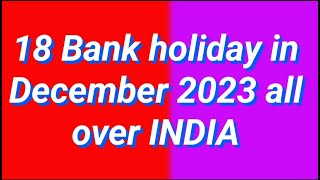 Bank holidays in December 2023  December bank holidays  List of bank holidays in December 2023 [upl. by Yajet]