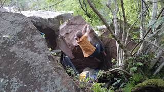 Backhand smash  Kullaberg boulder [upl. by Kapeed]