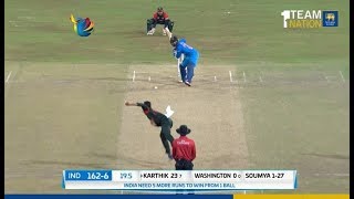 Nidahas Trophy 2018 Final Match Final Over  India vs Bangladesh [upl. by Tloh991]