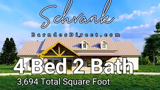 Barndominium Tour 4 Bed 2 Bath  2250 Square Foot Living Quarters [upl. by Nylyahs]