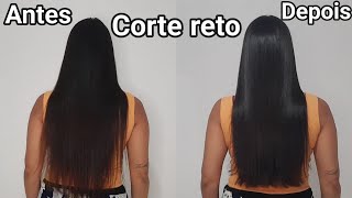 COMO CORTAR O CABELO RETOPASSO A PASSO😍 [upl. by Onilecram]