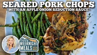 Easy Weeknight Meal Seared Pork Chops  Blackstone Griddles [upl. by Aikenat]