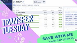 Transfer Tuesday  Tracking Savings Challenge in YNAB  Week 5 [upl. by Uaeb434]