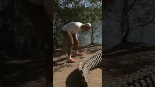 ¡Cocodrilo tira a Frank de un coletazo 🐊😨 WildFrankEnÁfrica [upl. by Coltin637]