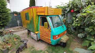 quotBELLAquot the Piaggio Ape TM703 Ape TM Piaggio camper diy eigenbau [upl. by Anitan89]