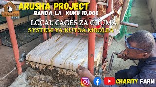 LOCAL CAGE YA CHUMA  Arusha kuku 10000  Cages za kisasa na mfumo wa kutoa kinyesi FUGA KISASA [upl. by Elpmet19]