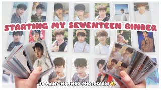 ☁️ starting my wonwoo  seventeen photocard collection binder  setting up organizing sorting [upl. by Anniram]