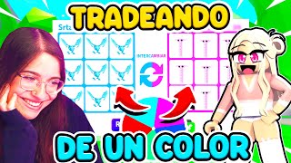 RETO a MIS FANS al TRADEANDO SOLO DE UN COLOR y REGALO PETS en ADOPT ME de ROBLOX 😱 [upl. by Hazeghi821]