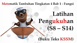 Matematik Tambahan Tingkatan 4 KSSM Bab 1  Fungsi  Latihan Pengukuhan Bhg 2 No 8  No 14 [upl. by Eiznikam]