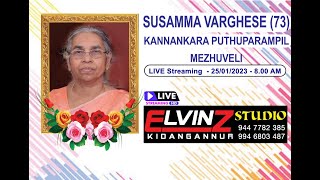 Funeral Live  Susamma Varghese 73 [upl. by Annohsat792]