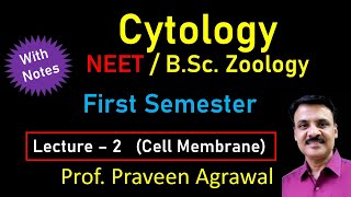 Cell  Cell Membrane  Plasma Membrane  Class 11NEET  BSc  Unit of Life 02  Fluid Mosaic Model [upl. by Tristam]