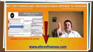 RFC CON HOMOCLAVE NECESARIA PARA OBTENER TU PENSION [upl. by Naitsihc561]