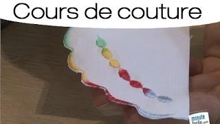 Faire une broderie linéaire à la machine [upl. by Alohcin]