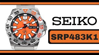 SEIKO 5 Sports SRP483K1 quotBaby Monsterquot Automatic Watch Orange Dial [upl. by Aser]