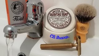 Christopher Bradley Karve Razor  Mitchells Wool Fat Shaving Soap [upl. by Kcirted]