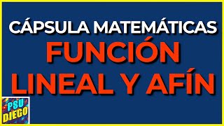 FUNCIONES LINEALES y AFINES  Cápsula  EJERCICIO  Matemáticas PAES [upl. by Okihcim]