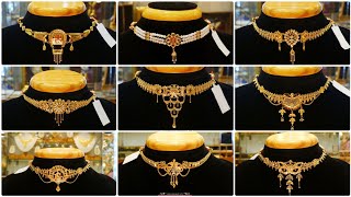 womens gold choker necklace ll Necklace designs new collectiongoldneckles [upl. by Xilef743]