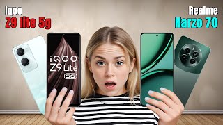 IQOO Z9 Lite Vs Realme Narzo 70  Full Comparison  Which one is Best [upl. by Yerak]