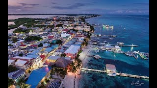 SAN PEDRO Ambergris Caye Belize aerial  December 2017 [upl. by Rimidalb]