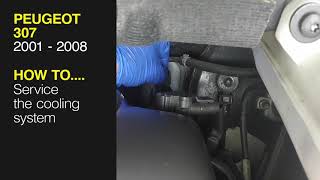 How to service the coolant system on a Peugeot 307 2001  2008 4147 Coolant Drain [upl. by Mattland203]