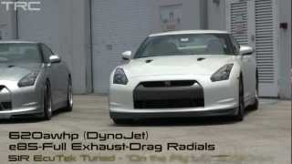 GTR Street Drag Race Two EcuTek Nissan GTRs race from a stop [upl. by Assirahc]