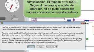 Arduino y LabView Error 5002mov [upl. by Manfred]