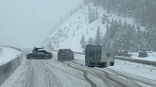 BLIZZARD In Colorado Cars and Trucks Sliding Crash in Denver [upl. by Angelia917]