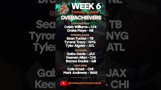 Overachievers from Week 6  Fantasy Football fantasyfootball calebwilliams keenanallen markandr [upl. by Nageem]