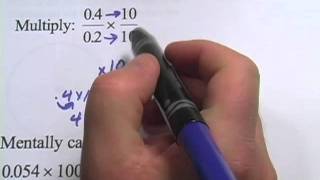 Basic Math Mentally Multiplying Decimals by 10 and 100 [upl. by Laveen]