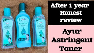 After 1 year use Ayur Astringent toner review 🥲 How to use Astringent toner on face ❓ [upl. by Olivette]