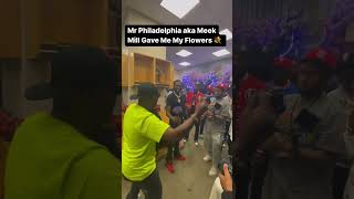 MEEK MILL LITERALLY GIVES E NESS HIS FLOWERS WHILE E NESS BODIES A FREESTYLE [upl. by Ayel]