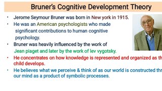 Bruners cognitive Development TheoryCDPfor all Teaching exams [upl. by Dupuy]