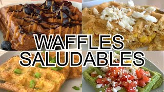 WAFFLES SALUDABLES RÁPIDOS Y FÁCILES  Receta [upl. by Naginarb]