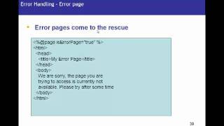 JSPJava Server Pages Tutorial 06  Error Handling [upl. by Shue268]