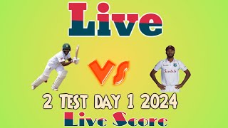 South Africa vs West Indies 2nd Test Day 1  Live Score amp Live Stream  2024 [upl. by Adlay]