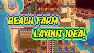 BEACH FARM LAYOUT IDEA  Stardew Valley Layout [upl. by Smoot]